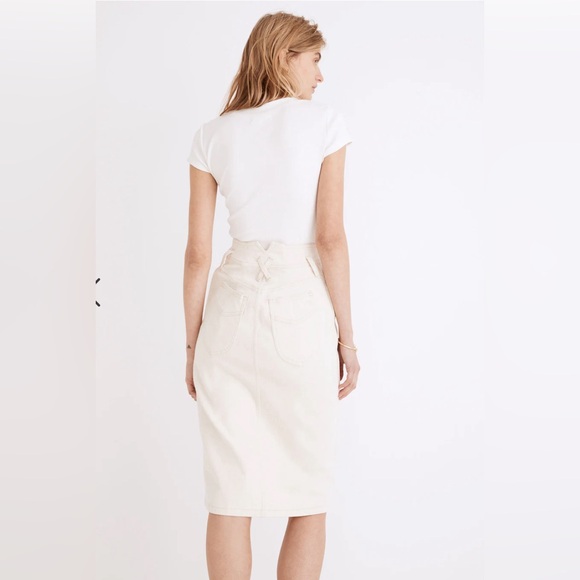 NWT MADEWELL Denim High-Waist Midi Skirt in Vintage Canvas Wash Sz 27 - Picture 6 of 15